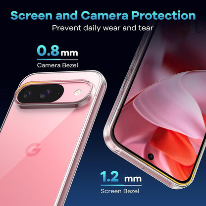 Transparente Stoßfeste Handyhülle + Panzer Schutz-Glas für Google Pixel 9/9 Pro