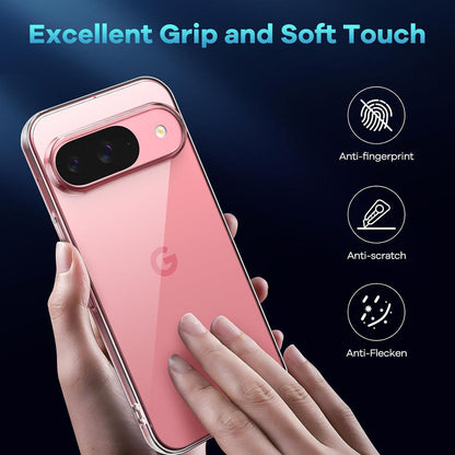 Transparente Stoßfeste Handyhülle + Panzer Schutz-Glas für Google Pixel 9/9 Pro