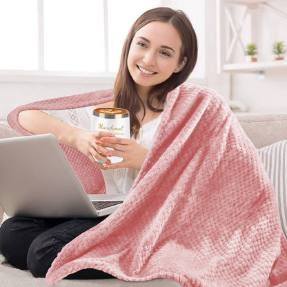 Geschenkset für Frauen mit Kuscheldecke und Edelstahlbecher