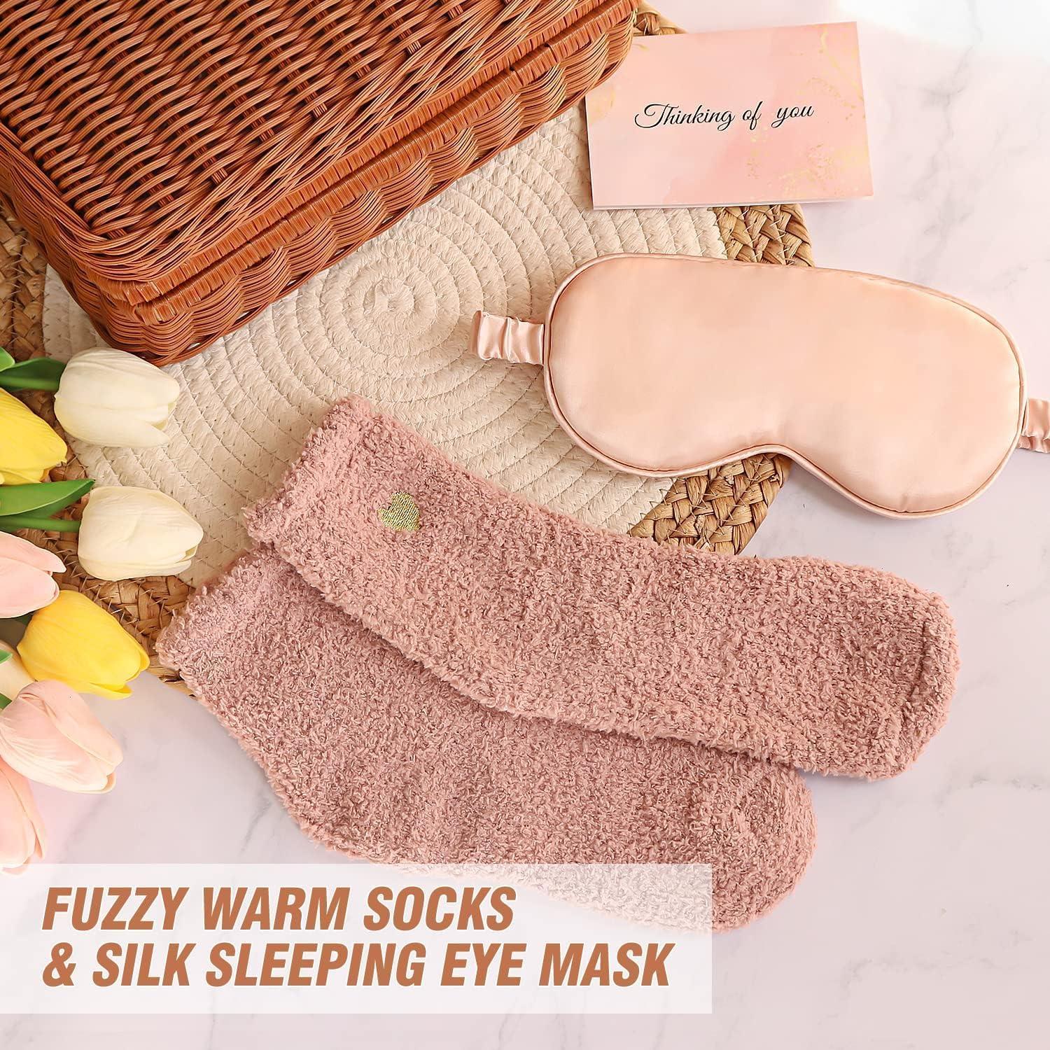 Geschenkset Frauen Geburtstag Kuscheldecke Edelstahlbecher Socken Kerze Box