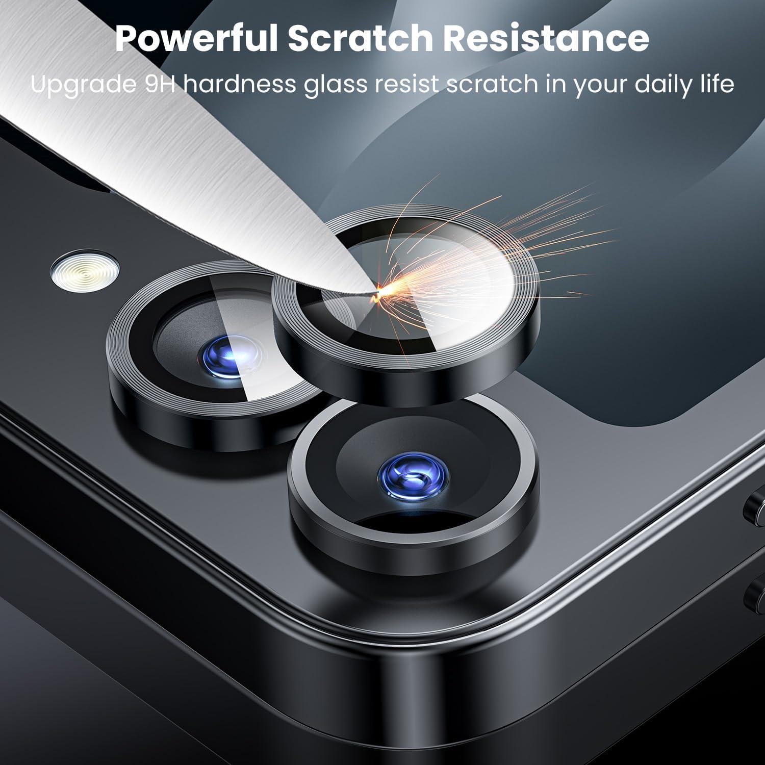 WSKEN Kameraschutz Galaxy Z Flip 6 Panzerglas Metallring 9H Schwarz