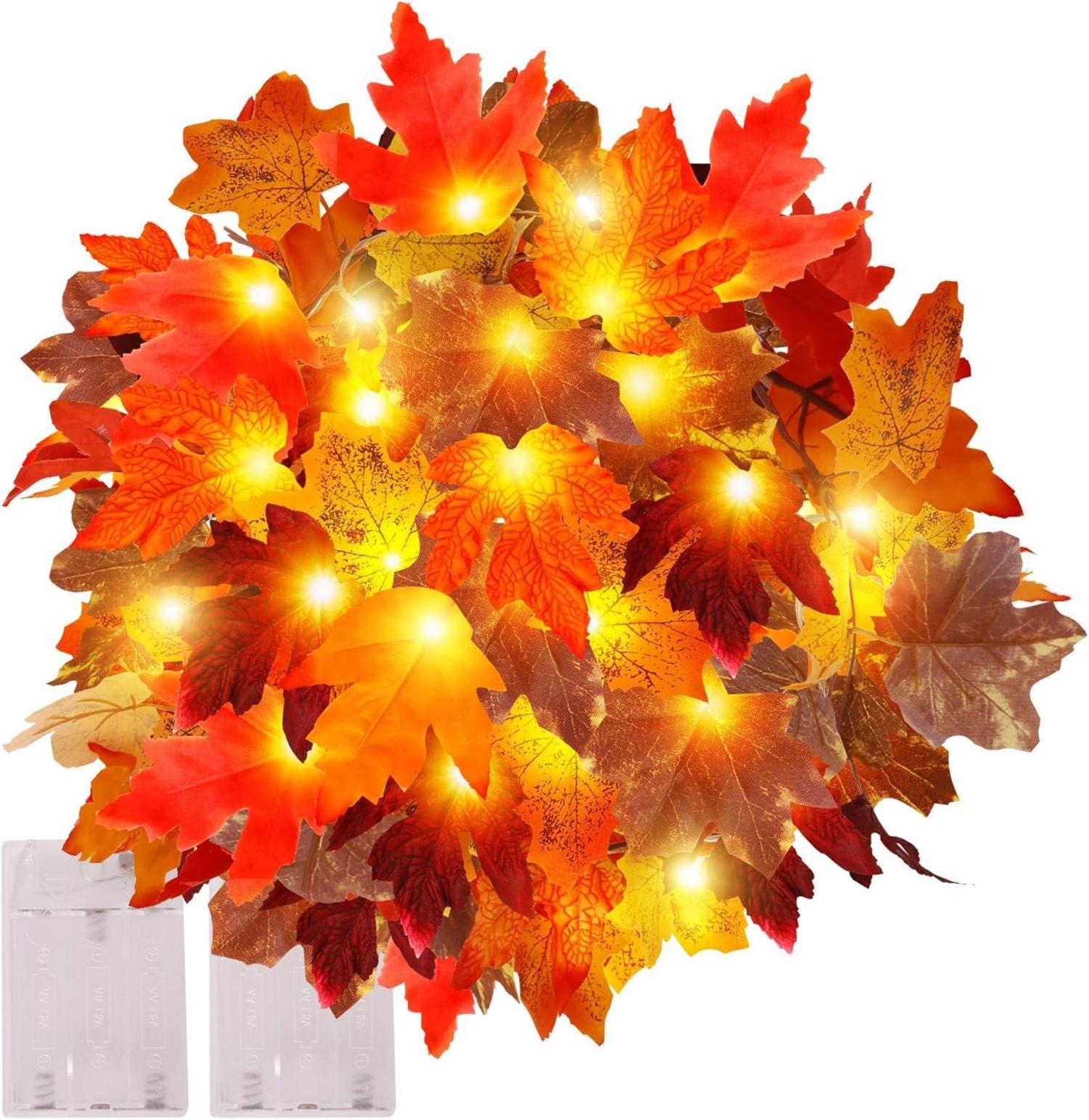 Herbst Ahornblatt Lichterkette für Herbstdeko Partydekoration