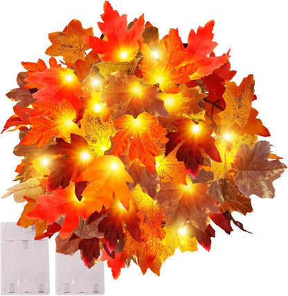 Herbst Ahornblatt Lichterkette für Herbstdeko Partydekoration