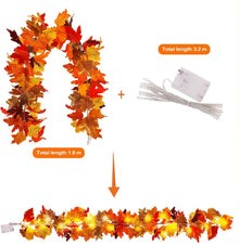 Herbst Ahornblatt Lichterkette für Partydeko & Herbstfest