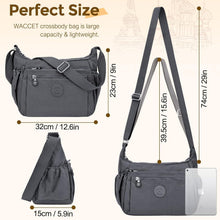 Große Umhängetasche Damen Wasserdicht Nylon Crossbody mit