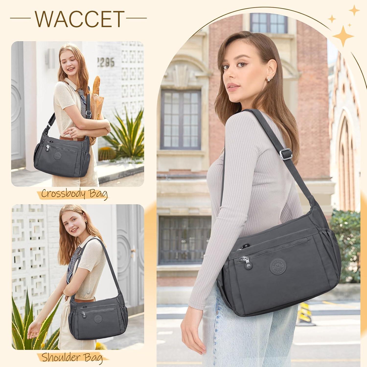 Umhängetasche Damen Groß Wasserdicht Nylon Crossbody Bag Verstellbarem