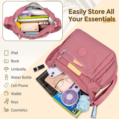 WACCET Umhängetasche Damen Groß Wasserdicht Crossbody Bag Verstellbarer Schultergurt