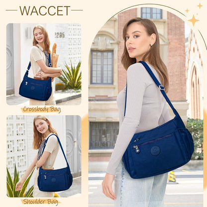 Umhängetasche Damen Groß, Wasserdicht Nylon Crossbody