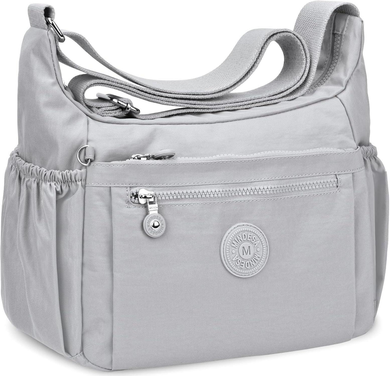 Wasserdichte Nylon Umhängetasche Damen Groß mit Verstellbarem