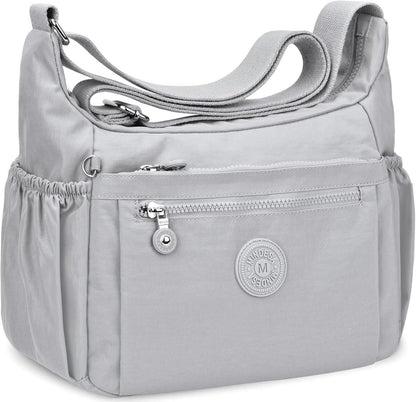 Wasserdichte Nylon Umhängetasche Damen Groß mit Verstellbarem