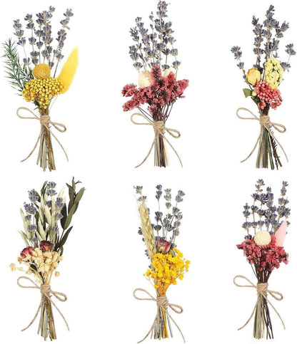 Mini Getrocknete Trockenblumenstrauß Bastelblumen Bilderrahmen