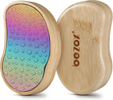 BEZOX Fußfeile Hornhautentferner Edelstahl Holzgriff Smooth Soft Feet