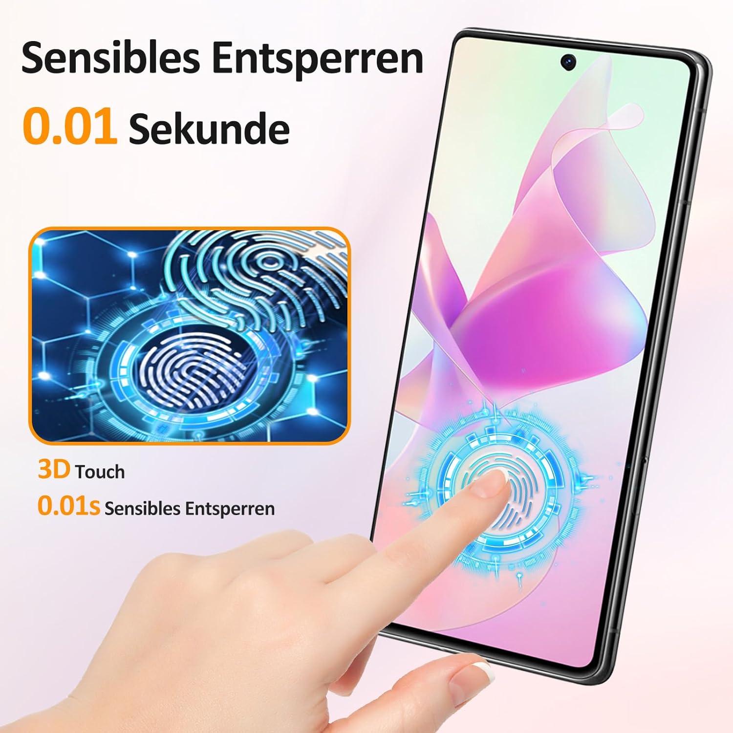 Schutzfolie Panzerglas Google Pixel 7 Pro 2+2 Stück 9H Härte 2.5D HD Displayschutzfolie Kamera Schutzfolie