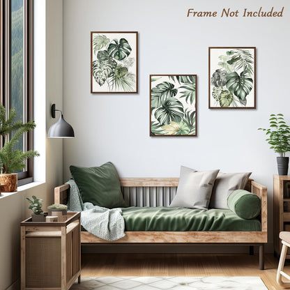 Grüne Botanical Wall Decor Poster Set 12x16 Natural Plant