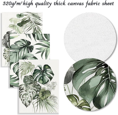 Grüne Botanical Wall Decor Poster Set of 3 Tropical Leaf Prints