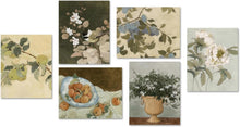 Vintage Botanical Wall Decor Poster Set von 6, Blumen Leinwandbilder