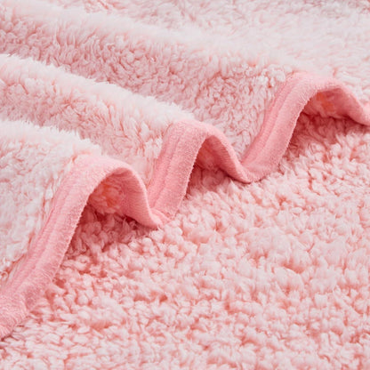 Kuscheldecke Sherpa 228x228 cm Rosa Extra Weich & Warm