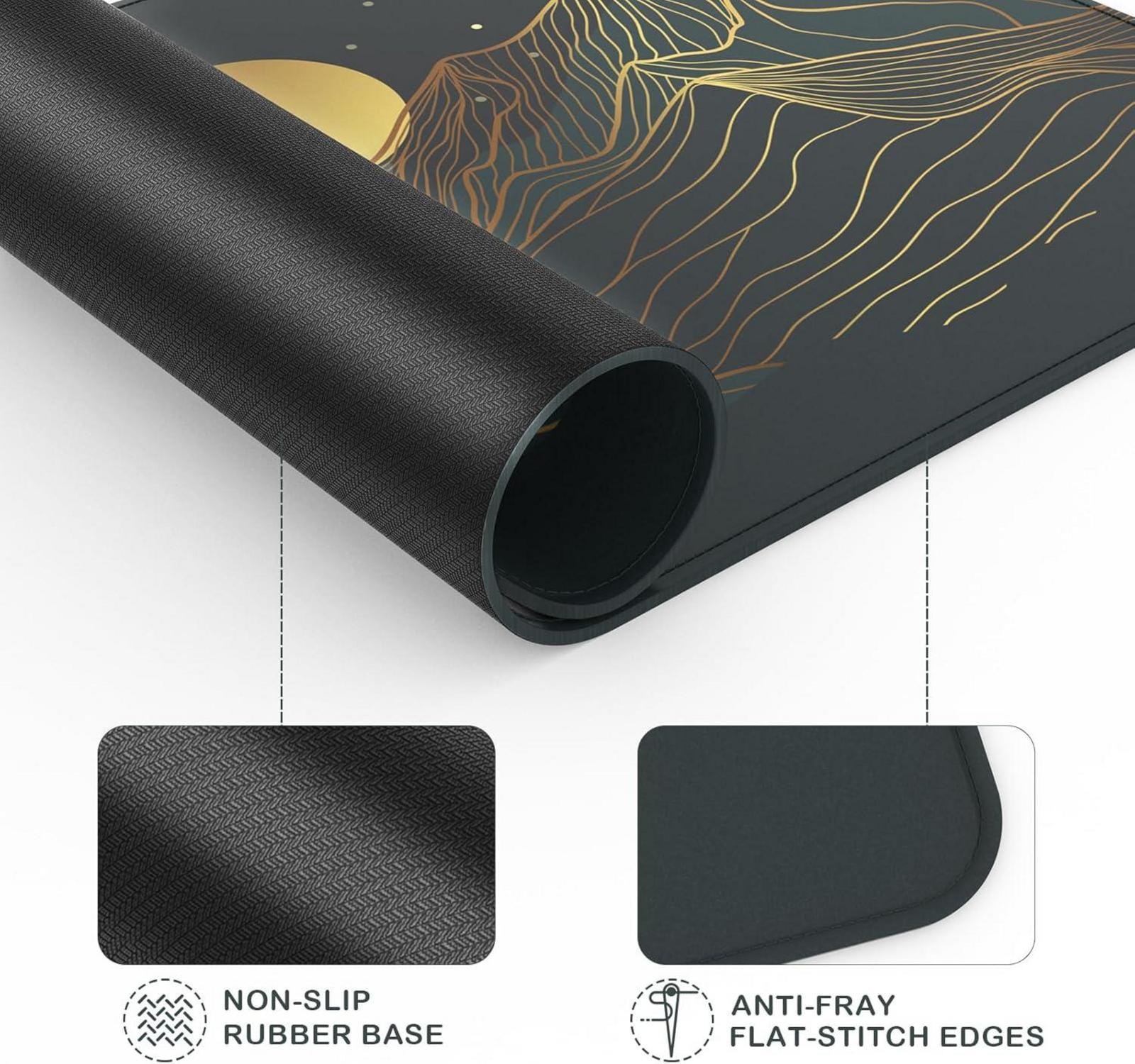 Gaming Mousepad klein langlebige genähte Kanten rutschfeste Gummibasis