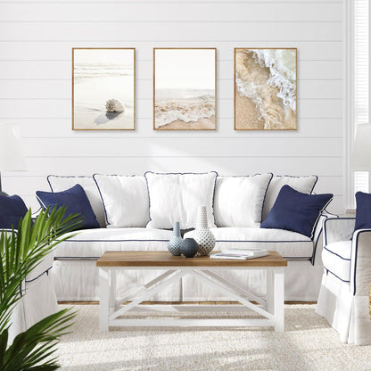 NymphFable Strand Wand Poster Set von 3 Muschel Wellen 12x16 Zoll