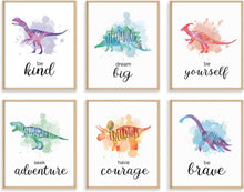 Dinosaurier Poster Set Inspirierende Zitate Leinwand Bilder 8x10 6er