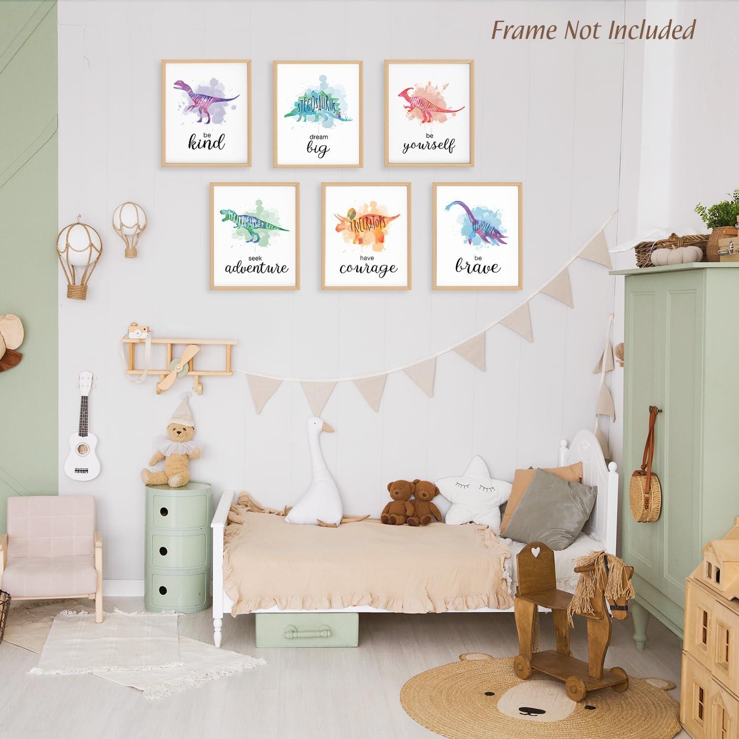NymphFable Dinosaurier Poster Set Leinwand 8x10 Kinderzimmer
