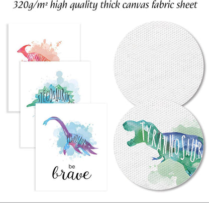 Aquarell Dinosaurier Wanddekoration Poster 8x10 Inspirierende Zitate