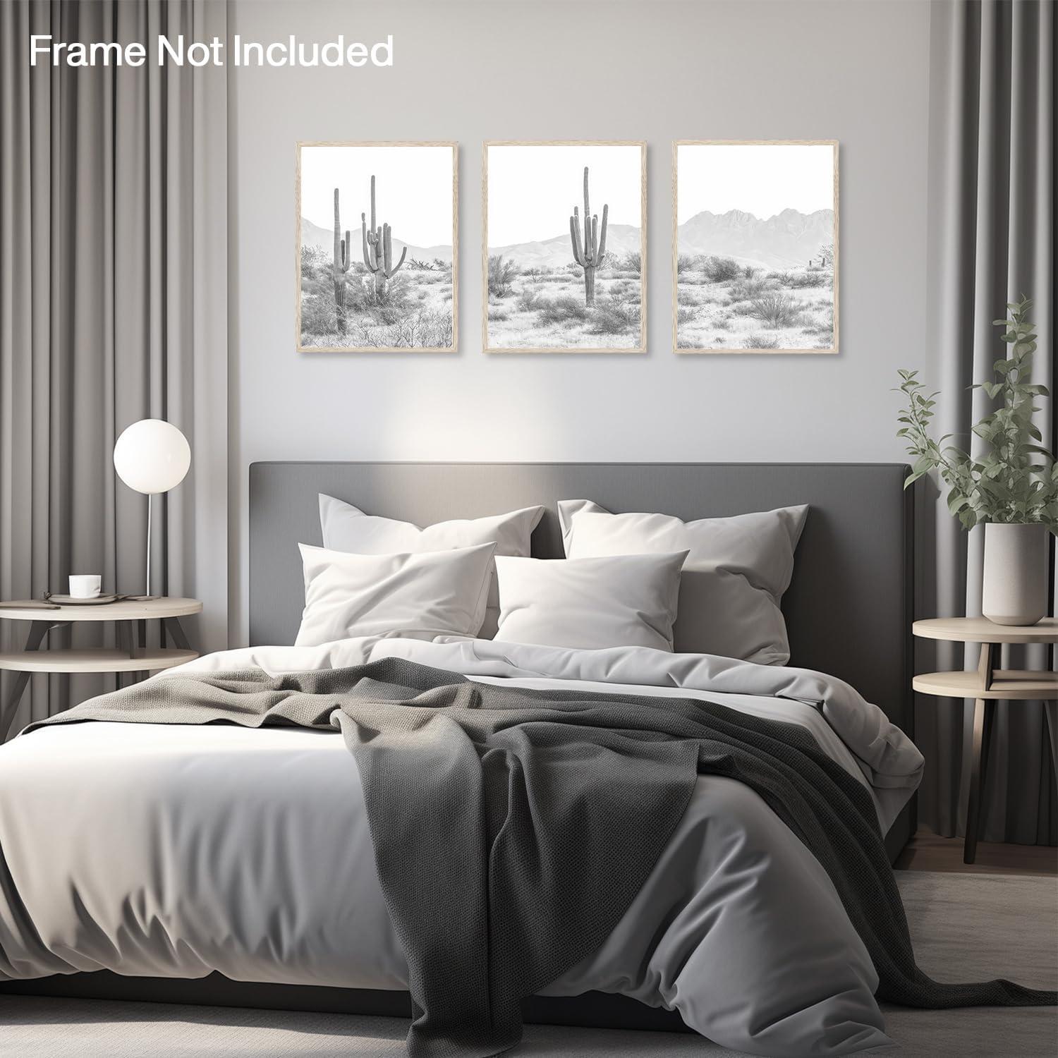 Kaktus Wüste Landschaft Poster Wanddekoration Set 12x16 in