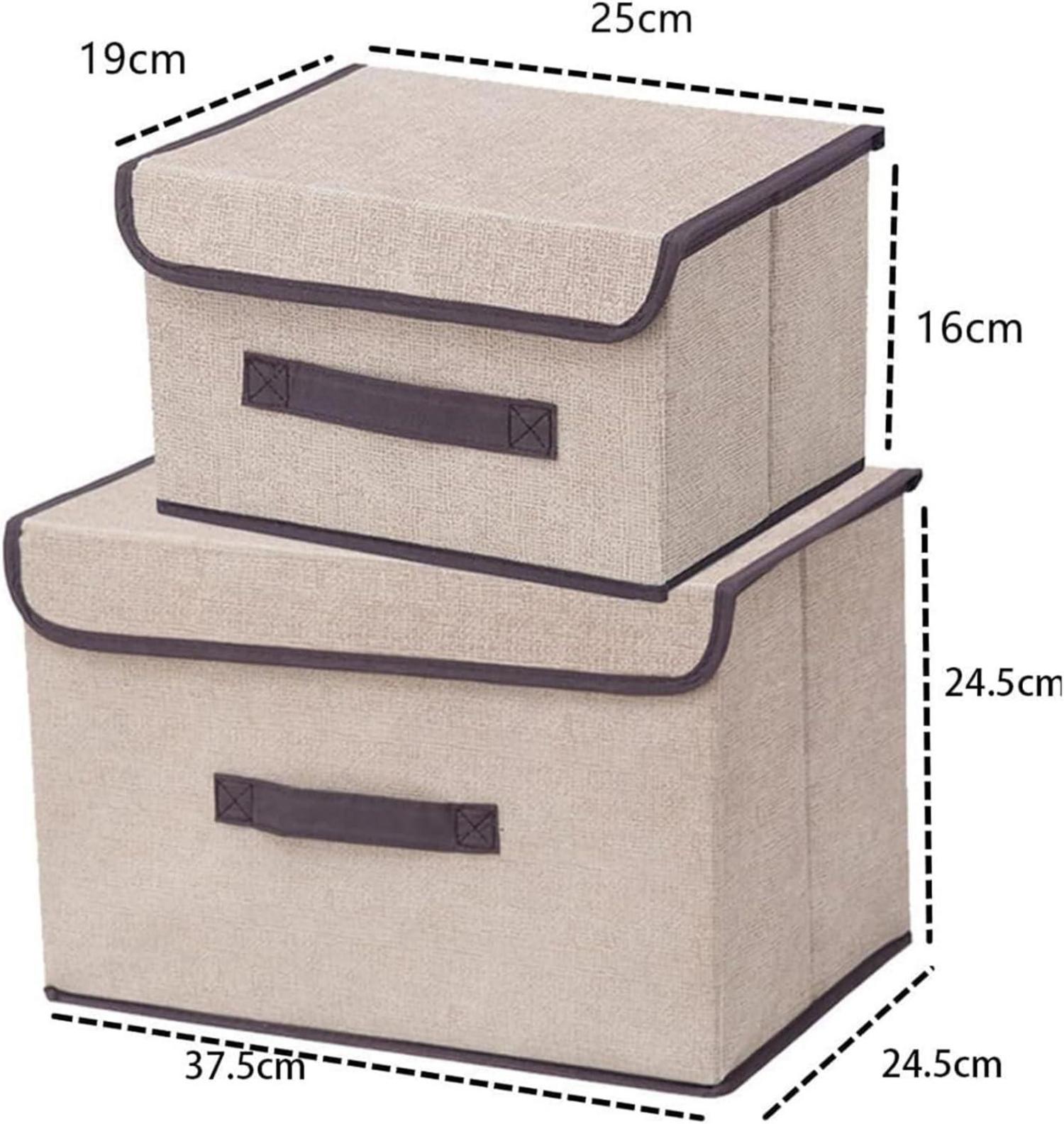 Aufbewahrungsbox Stoff 6pcs 8L 25.5x19x16cm Deckel Foldable