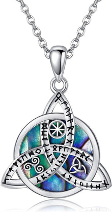 Wikinger Kompass Halskette Sterling Silber Nordischer Schmuck