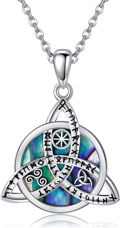 Wikinger Kompass Halskette Sterling Silber Nordischer Schmuck