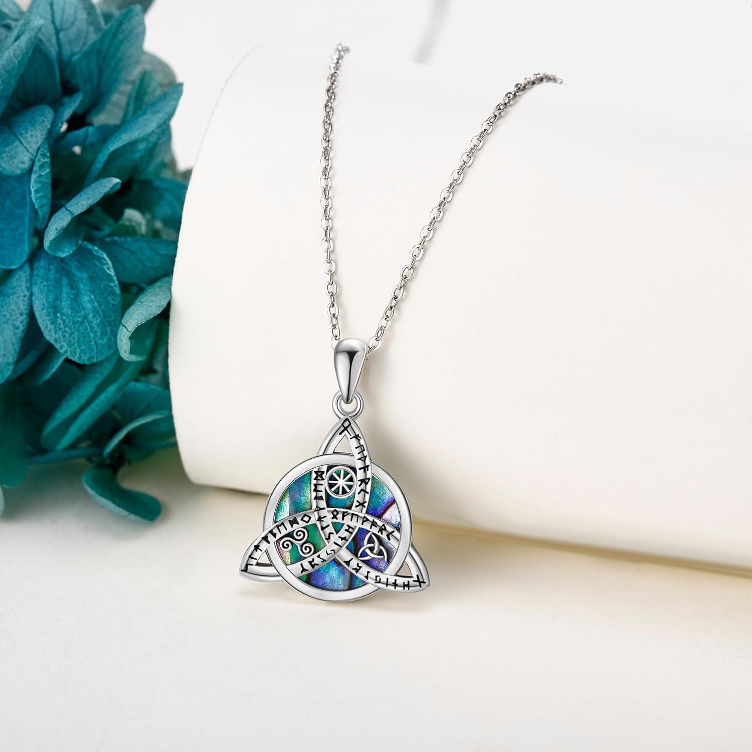 Wikinger Kompass Halskette Sterling Silber Nordischer Schmuck