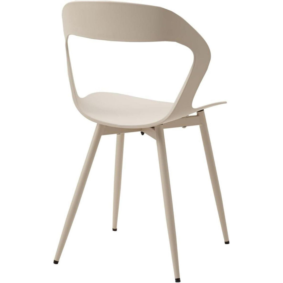 Nordischer Esszimmerstuhl Set 4er – Khaki, Metallbeine