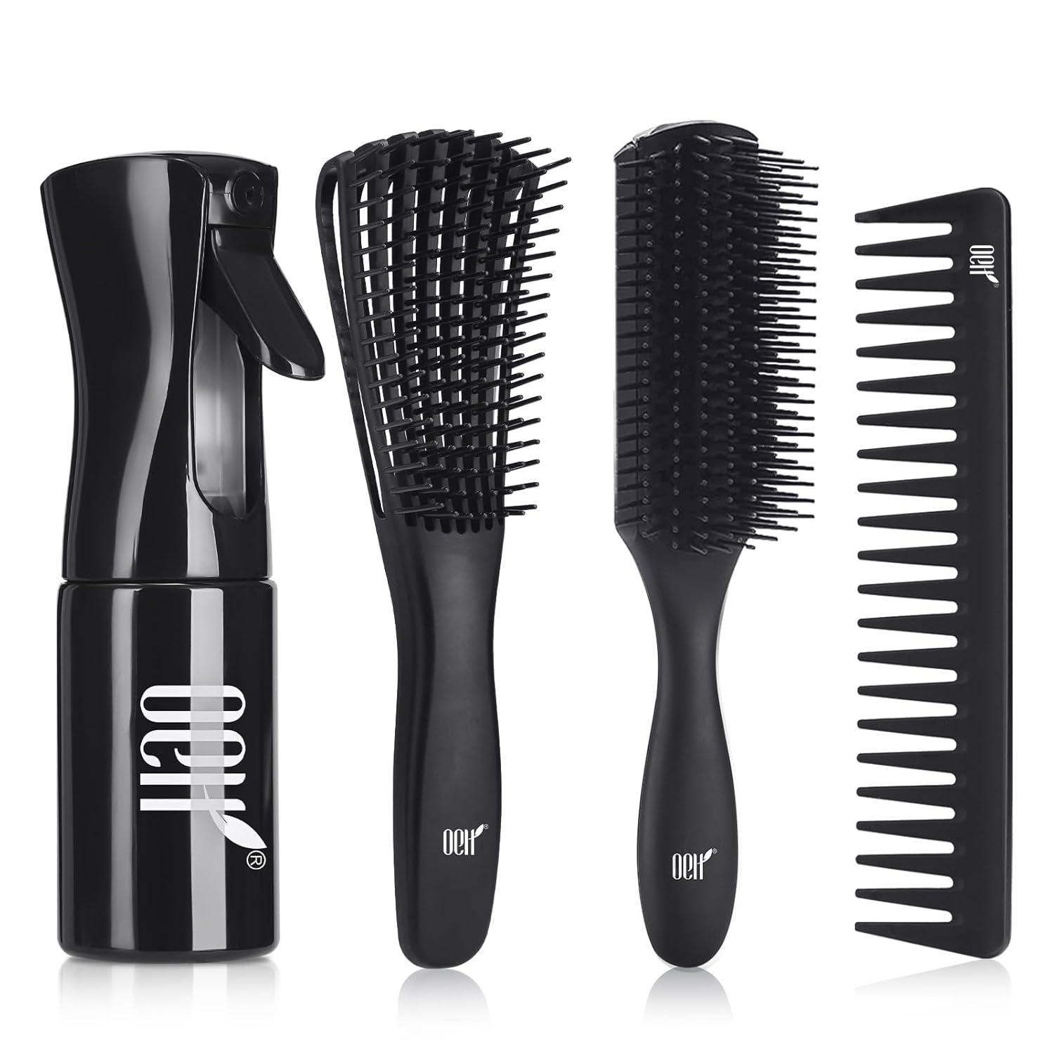 Entwirrungsbürsten-Set mit Haarsprühflasche, 9-reihiger Bürste