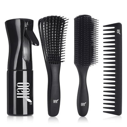 Entwirrungsbürsten-Set mit Haarsprühflasche, 9-reihiger Bürste