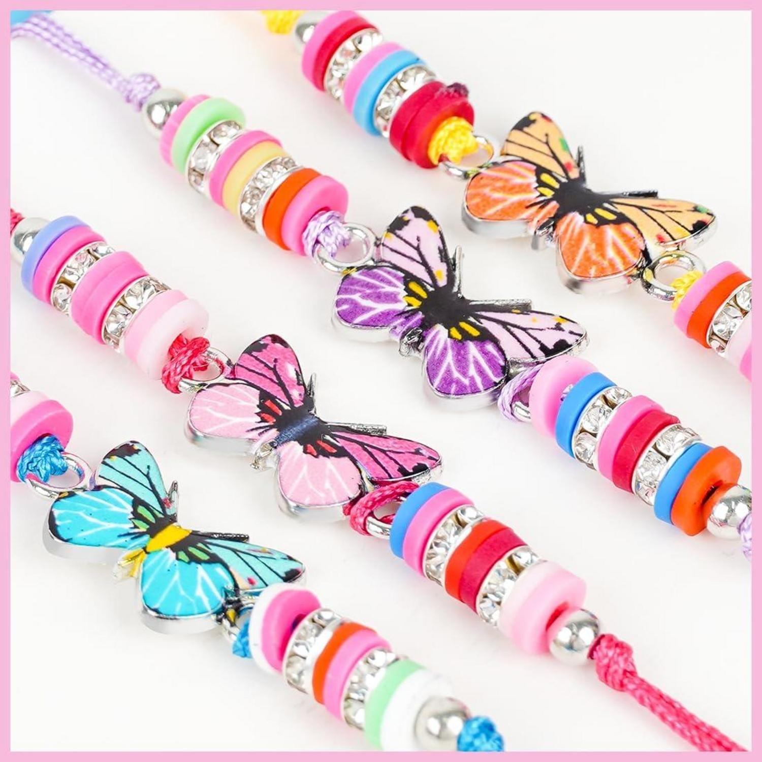 12er Set Schmetterling Kinderarmbänder - Mädchen Freundschaftsarmband