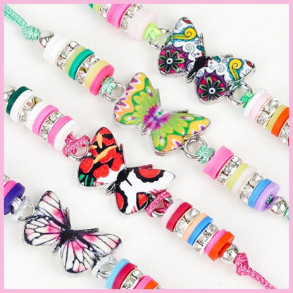 12er Set Schmetterling Freundschaftsarmbänder für Kinder, verstellbare