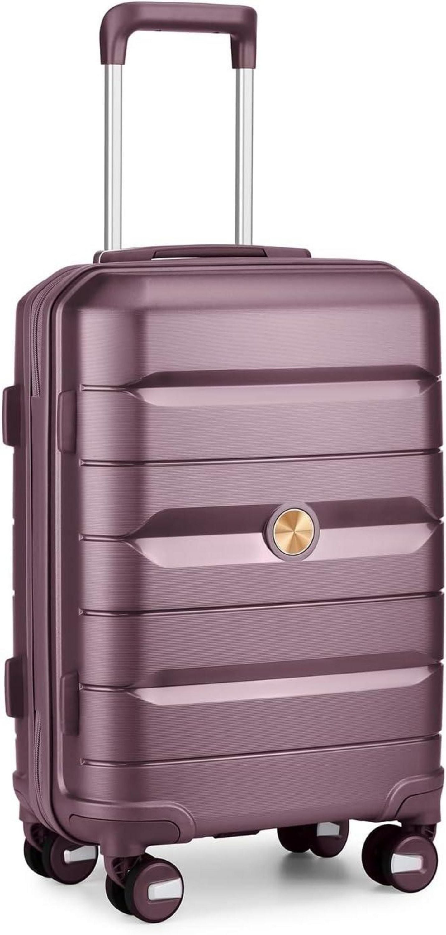 Rollkoffer Trolley Polypropylen TSA-Schloss 66cm 4 Spinner-Rollen Lila