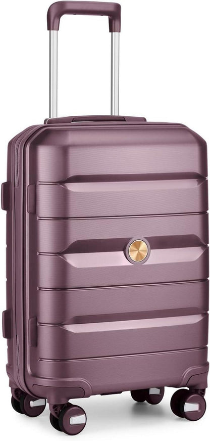 Rollkoffer Trolley Polypropylen TSA-Schloss 66cm 4 Spinner-Rollen Lila