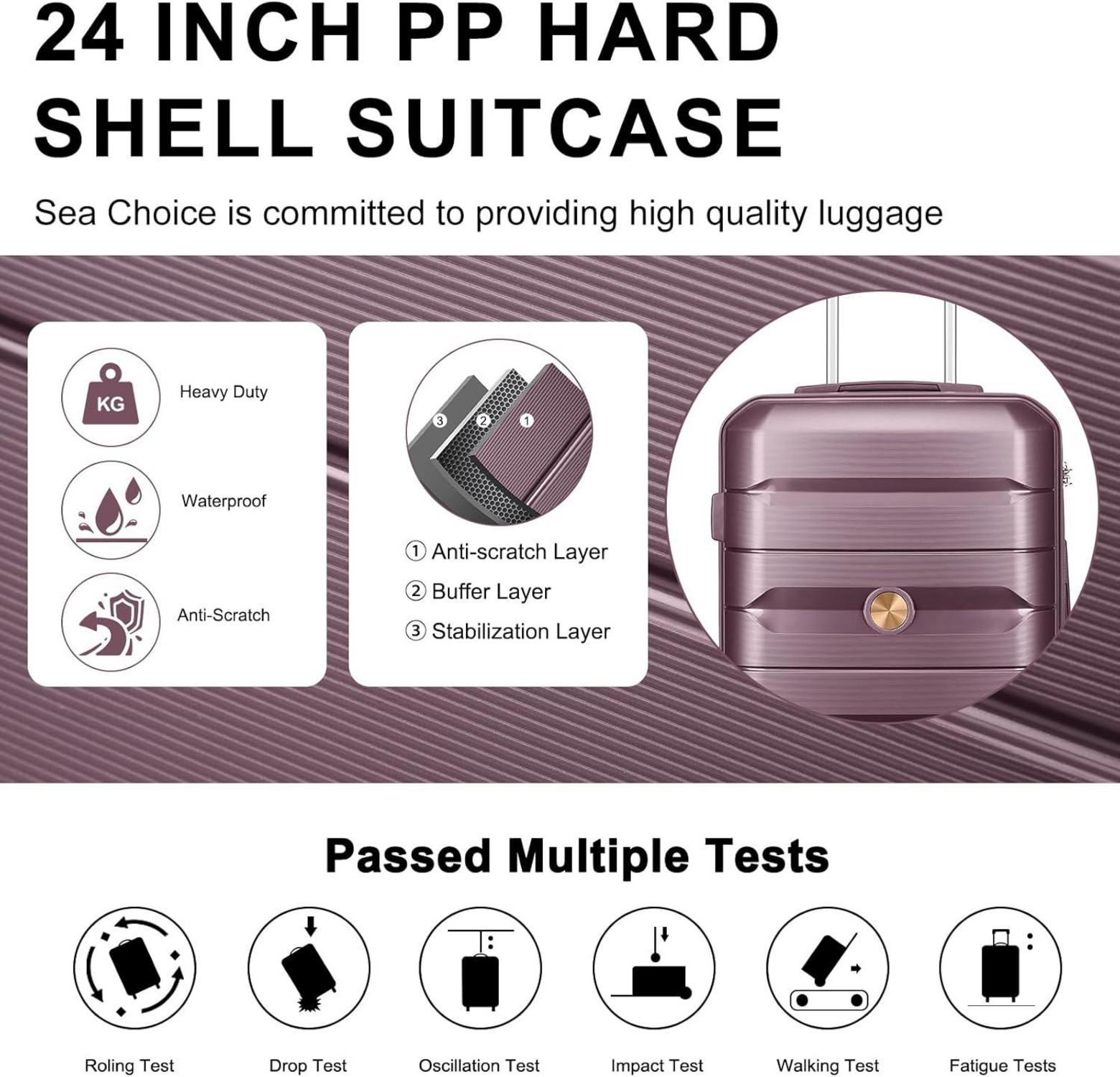 Sea choice Reisekoffer Trolley 66cm Lila TSA Schloss 4