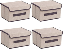 Wintfarm Aufbewahrungsbox mit Deckel Stoff 4er Set 22L 36x23x24cm