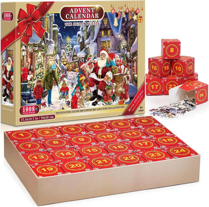 Puzzle Adventskalender Weihnachten 2024 Erwachsene 1008 Teile