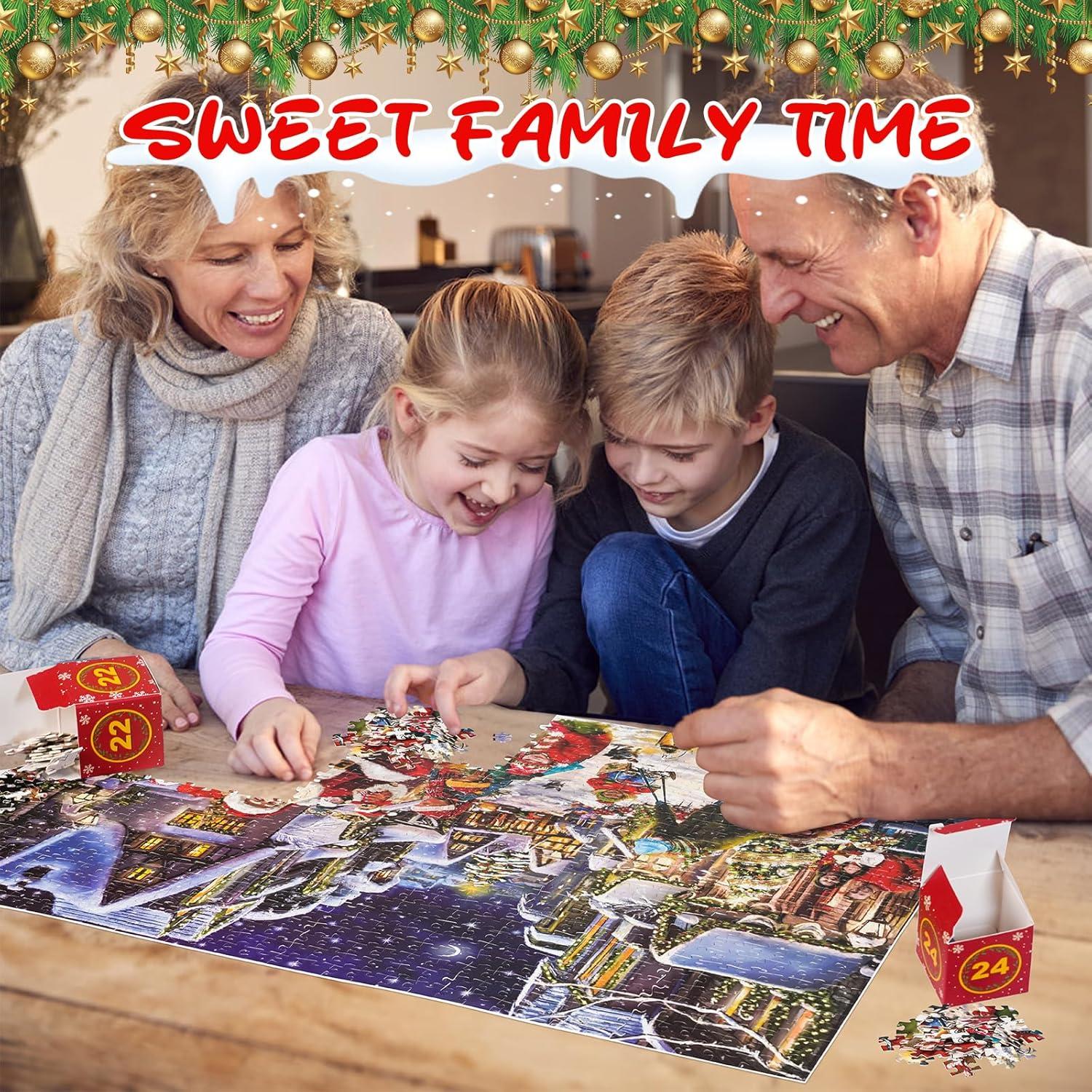 Tosekry Puzzle Adventskalender 2024 Erwachsene 1008 Teile
