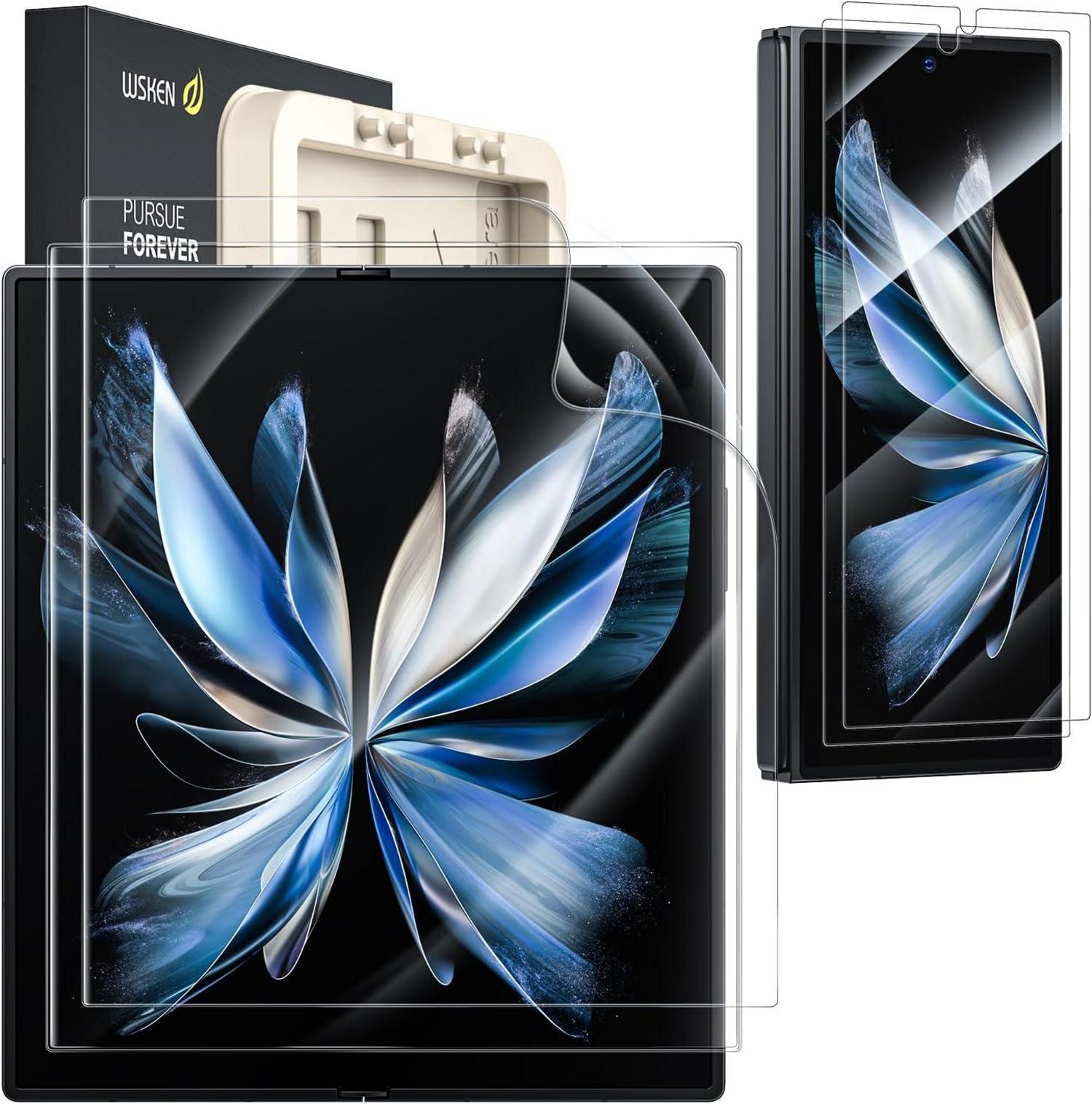 WSKEN Samsung Galaxy Z Fold 6 Schutzfolie 2er Set Klare Panzerfolie