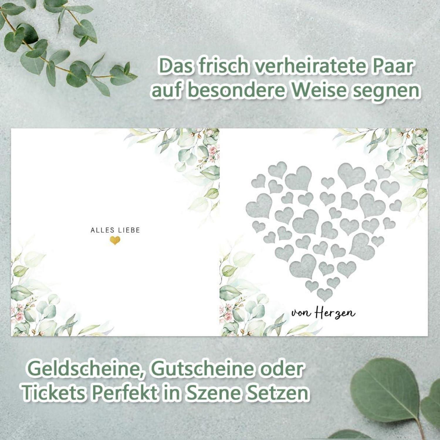 Hochzeitskarte Geldgeschenk mit Umschlägen und Juteseil