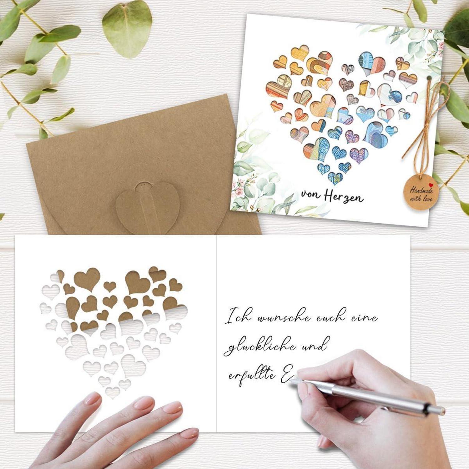 Geldgeschenk Hochzeit Karte Umschlag Set