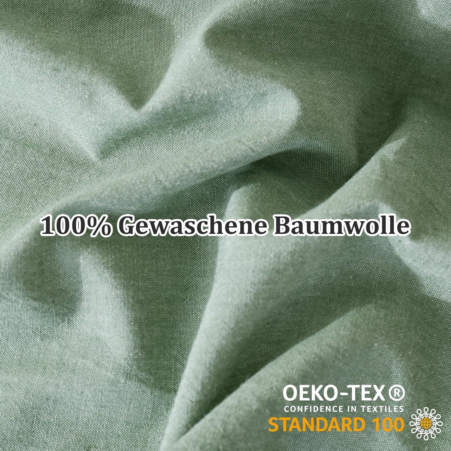Kissenbezug Baumwolle Leinen Textur ÖkoTex Zertifiziert Allergiker
