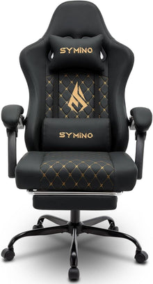 Symino Gaming Stuhl Racing Style 200kg Schwarz Vintage PU Leder