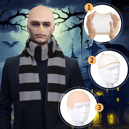 Halloween Kostüm Herren G ru Kahl Schal lange Nase Accessoire