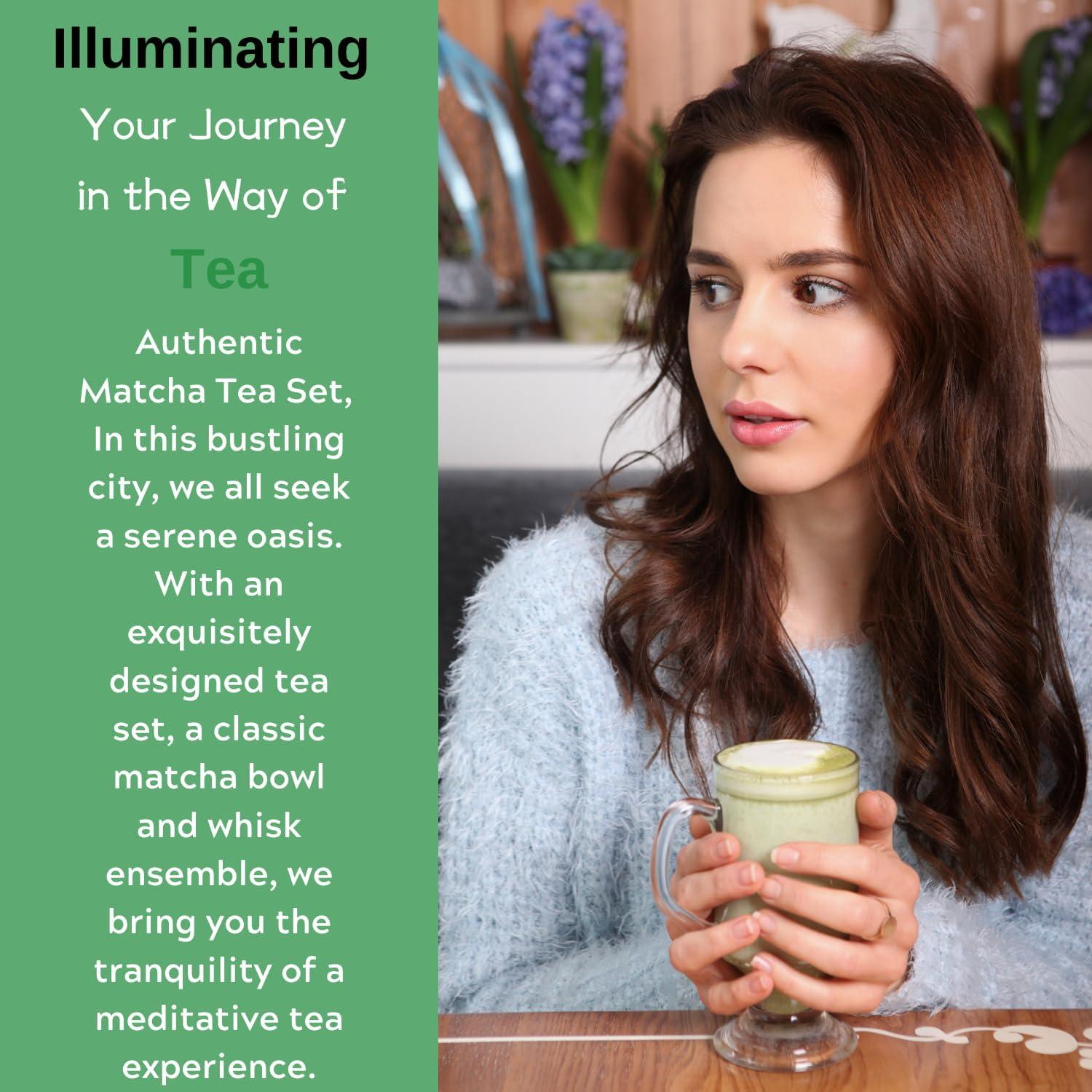 Japanisches Matcha-Tee-Set mit Schneebesen aus 100