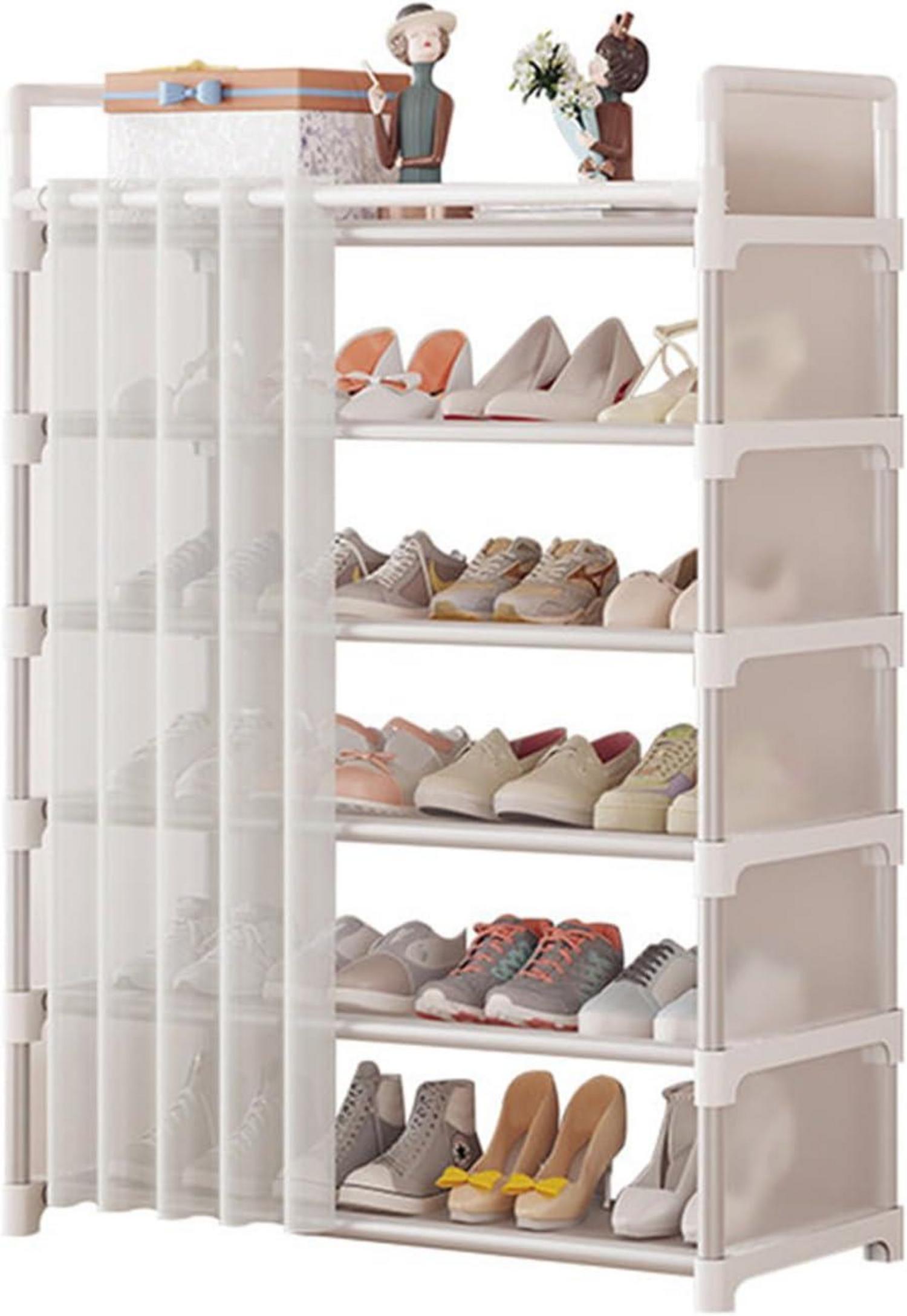 Schuhregal Platzsparend Shoe Rack Schuhschrank Hoch 6 Levels
